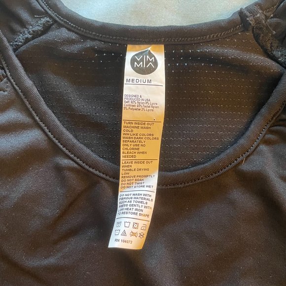 Vimmia Ruffle Black Workout Top - Picture 4 of 8